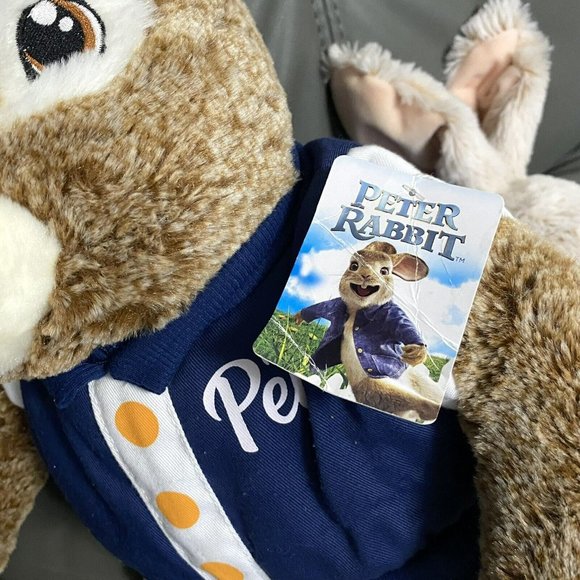 Peter Rabbit 2 & Flopsy Dan Dee Collectors 21” Plush Blue Jacket Bunny 2020 Set - Picture 9 of 12